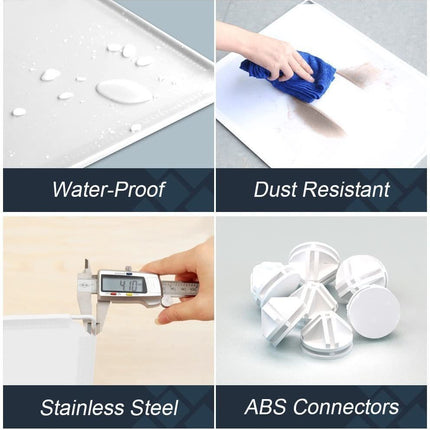 8 Cube Organizer Stackable Plastic Cube Storage Shelves Design Multifunctional Modular Closet Cabinet with Hanging Rod