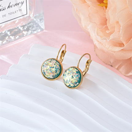 New Sequin Rhinestone Earrings Fashion Stainless Steel Jewelry For Women