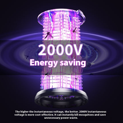 2in1 Mosquito Killer Lamp Electric Fly Catcher USB Rechargeable Electric Mosquito Swatter Electric Fly Trap With Night Light S0S Emergency Light Mosquito Killer Terrace Camping