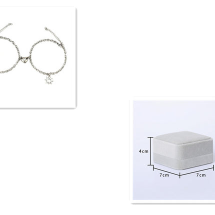 2Pcs Sun Moon Charm Magnet Attraction Stainless Steel Bracelets For Couples Men Women Jewelry Wholesale Valentine's Day Gifts