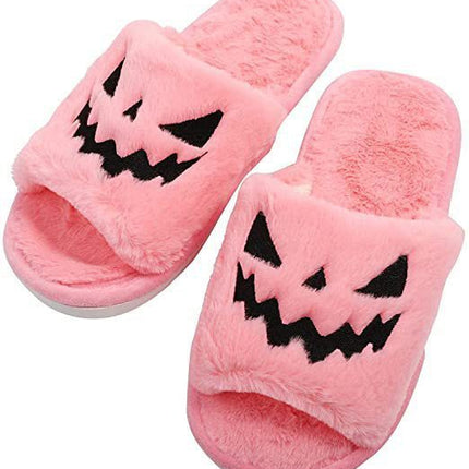 Halloween Shoes Winter Cute Warm Home Slippers Women