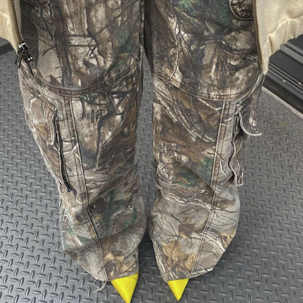 Casual Camouflage Cargo Pants Loose Overalls Summer Low Waist Straight Trousers With Pockets