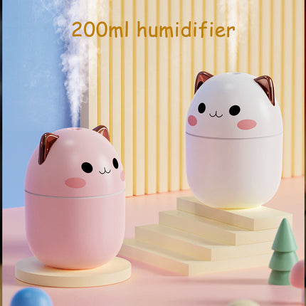 Air Humidifier Cute Cat Ultra-Silent USB Office Household Bedroom Car Aromatherapy Air Purifier With Led Cool Mist Spray