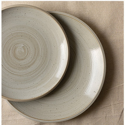 Threaded Flat Plate Plate Pasta Steak Plate Slight Concealer