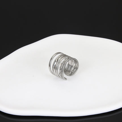 European And American Stainless Steel Adjustable Finger Ring Adjustable Women Charm Jewelry Gifts