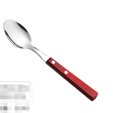 304 Stainless Steel Western Cutlery Natural Wood Cutlery Set