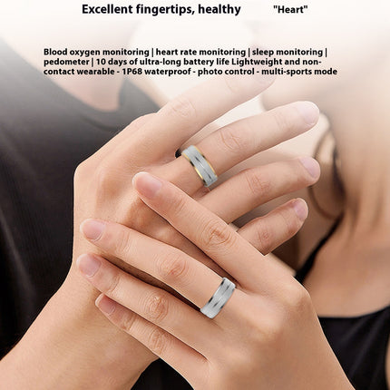 2024 Smart Ring For Men Women Heart Rate Blood Oxygen Monitoring Multi Sports Modes IP68 Waterproof Smart Rings For Android IOS