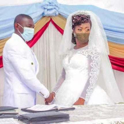 Wedding Gown Plus Size Illusion Bridal Dresses Full Sleeve