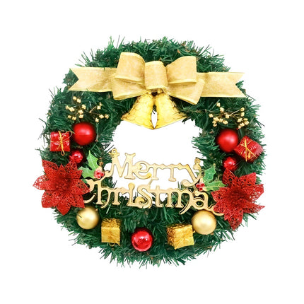 1 Piece Of 20-inch Bell-style Christmas Wreath, With Warm Light And Colored Light Options Available