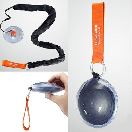 Disc folding portable shopping bag