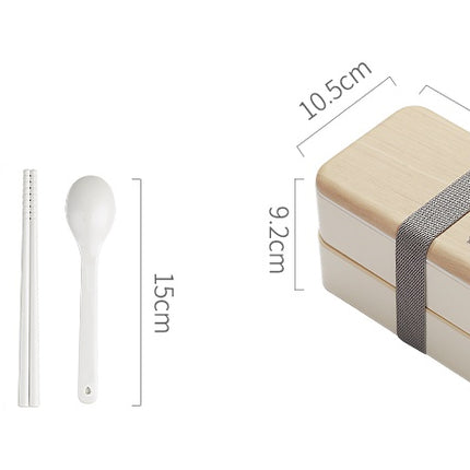 Japanese bento box office worker ins double separated lunch box