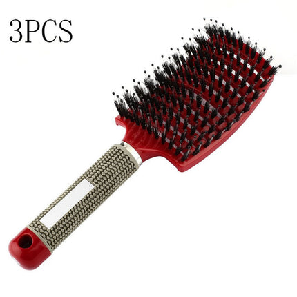 Hairbrush Anti Klit Brushy Haarborstel Women Detangler Hair Brush Bristle Nylon Scalp Massage  Teaser Hair Brush Comb