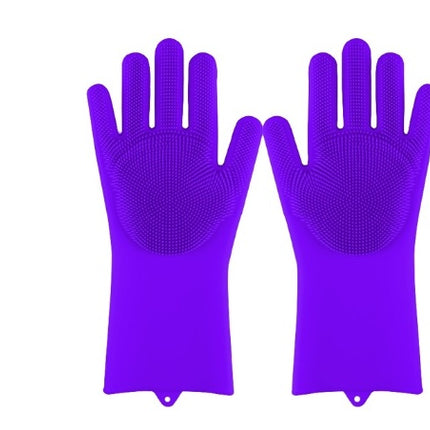 Silicone Heat-resistant Cleaning Brush Scrubbing Gloves