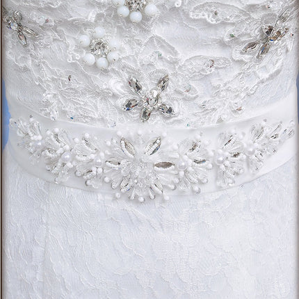 Wholesale new bride wedding fashion lace fishtail skirt Slim Skinny tail wedding dress D92