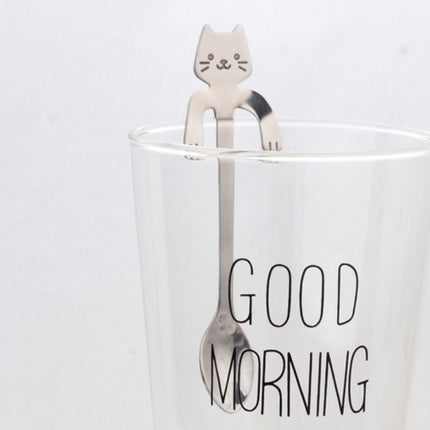 Coffee spoon, 304 creative stainless spoon, dessert spoon, cute cartoonhandle, hangingfeces coffee spoon