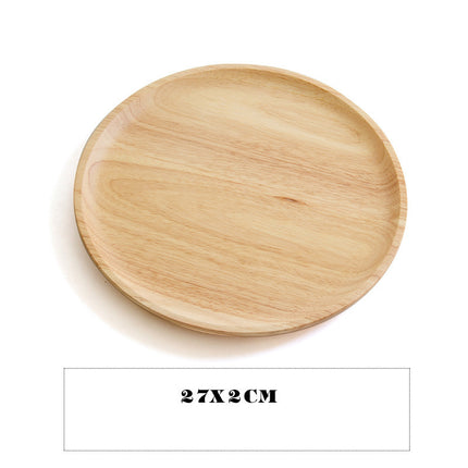 Japanese-style wooden tray household round