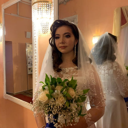 Beaded sequin wedding dress