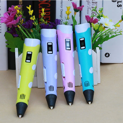 3D print pen 3D pen two generation graffiti 3D stereoscopic paintbrush children puzzle painting toys