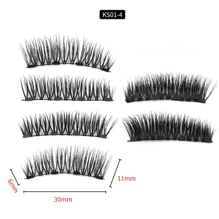 Four magnet magnet false eyelashes