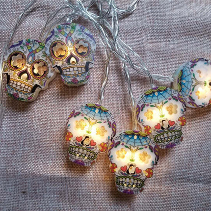 Halloween Skull LED Light String Horror Atmosphere