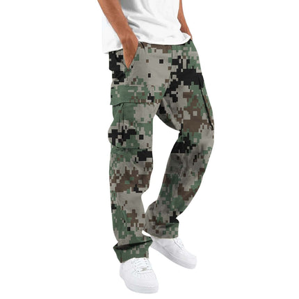 Fashion Camouflage Overalls Men's Printing Fashion Outdoor Overalls Straight Rope Overalls Men's ClothingMen's Pants Casual