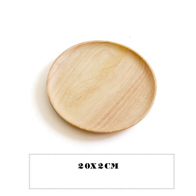 Japanese-style wooden tray household round