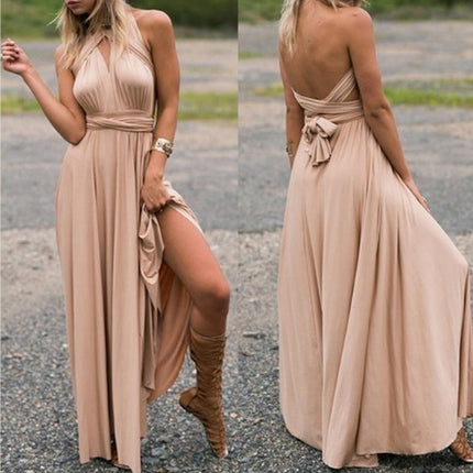 Women's Sexy Long Party Dress Club Floor-Length Summer Backless Bandage Maxi Dress Multiway Bridesmaids Boho Women Dress Vestidos