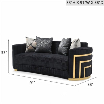 Soledad G00523A-S Sofa , Black
