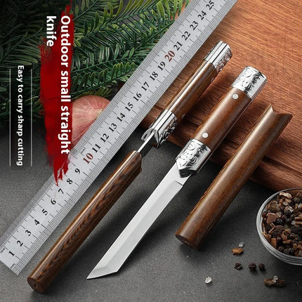 Outdoor Barbecue High Hardness Wilderness Life-saving Knife
