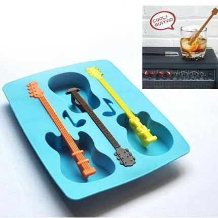 Guitar ice cube tray