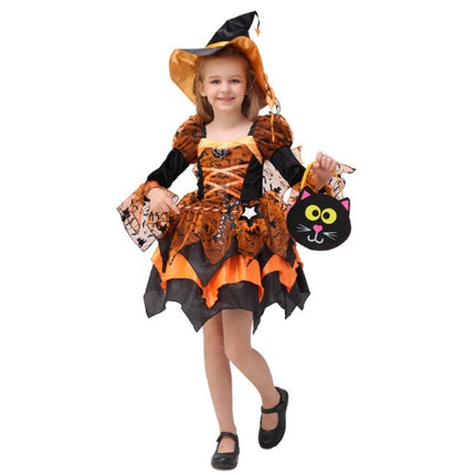 Halloween Children Costume Cosplay Witch Princess Dress