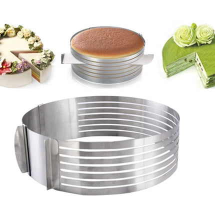 Layered Stainless Steel Adjustable Round Cake Pastry Cutter DIY Tool