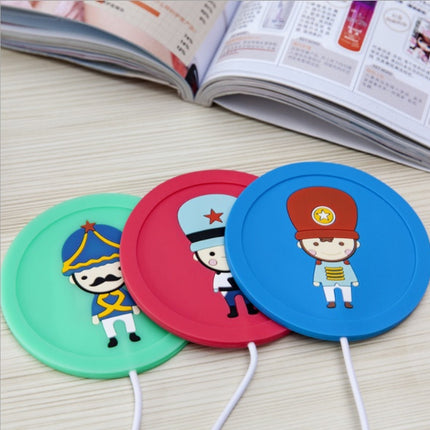 Cartoon PVC Insulation Heating Coasters USB Heating Coasters