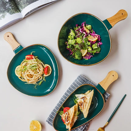 Domestic ceramic baking plate Western dish baking bowl