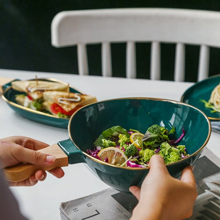 Domestic ceramic baking plate Western dish baking bowl