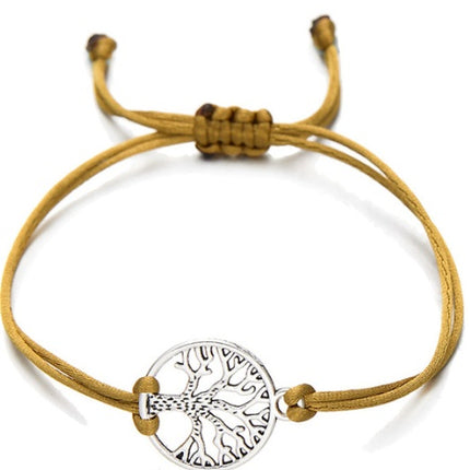 Hand-woven Red Rope Tree of Life Bracelet