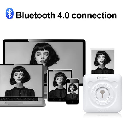 Mini Bliuetooth Wireless Thermal Printer Paper Sticker Label Printer