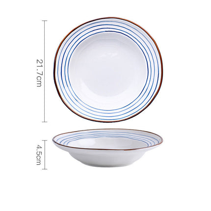 Ceramic Breakfast Plate Round Deep Plate Flat Plate
