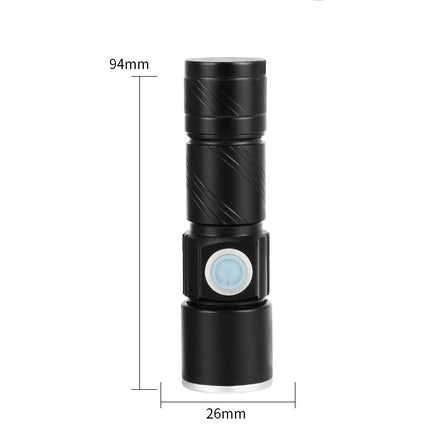 Mini Waterproof Rechargeable LED Flashlight With USB Charging