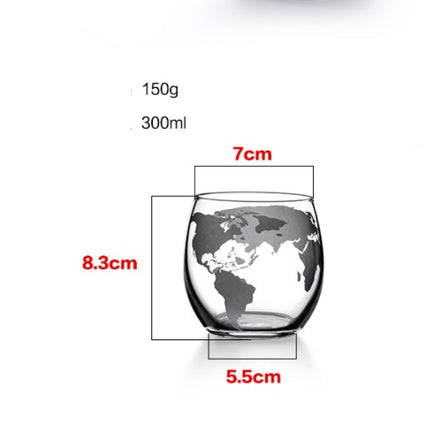 Rotating Earth-shaped Glass Wine Container