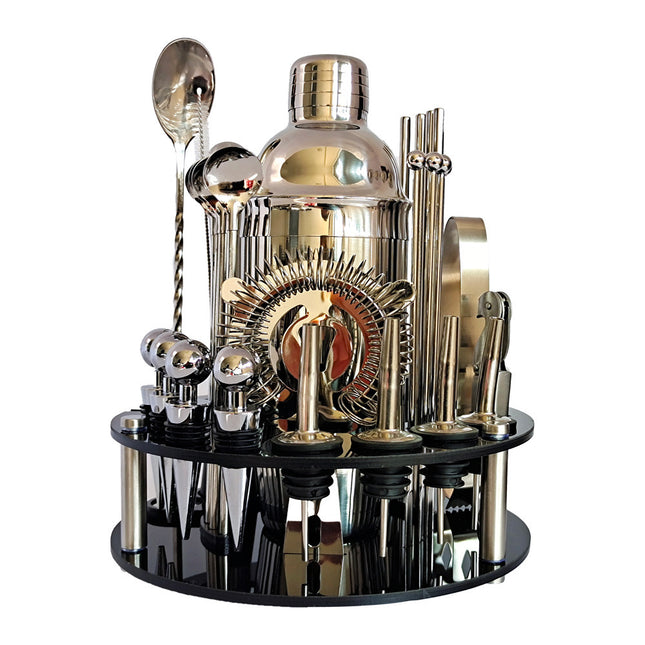 Black Acrylic Rotating Set Bar Tools