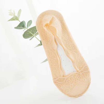 Shallow Mouth Ice Silk Silicone Non-Slip Socks