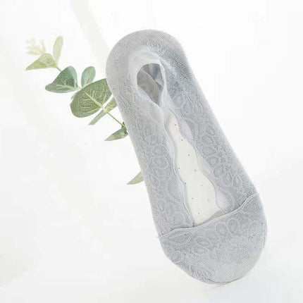 Shallow Mouth Ice Silk Silicone Non-Slip Socks