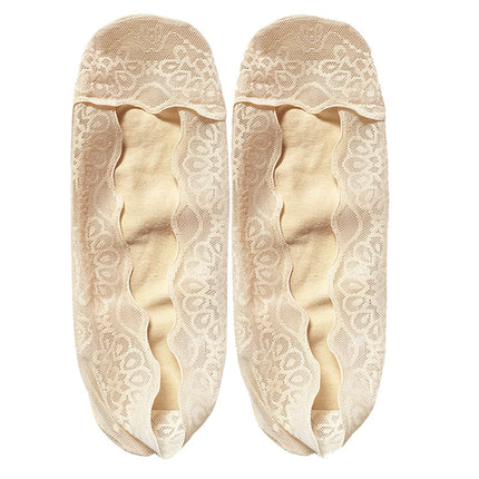 Shallow Mouth Ice Silk Silicone Non-Slip Socks