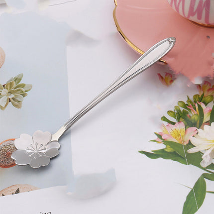 Teaspoons Rose Shaped Flower Stainless Steel Kitchen Tableware Handle Cutlery Mini Dessert Tea Dining Spoon For Snacks