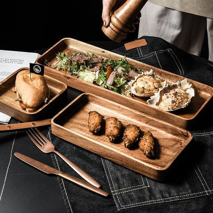 Rectangular Feep Plate Commercial Restaurant Tableware Western Food Dinner Plate