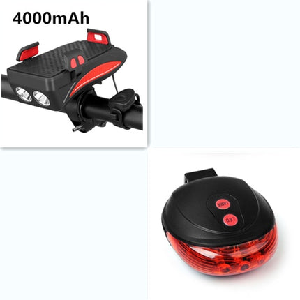 Motorcycle Bicycle Phone Holder Support Charging For Cell Phone With Bike Bell Power Bank Bicycle Front Lamp Flashlight