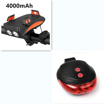 Motorcycle Bicycle Phone Holder Support Charging For Cell Phone With Bike Bell Power Bank Bicycle Front Lamp Flashlight