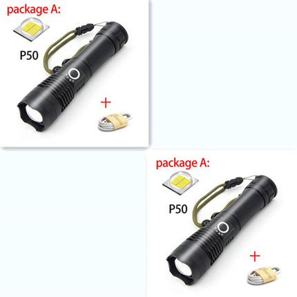 USB Charging Zoom P50 Flashlight