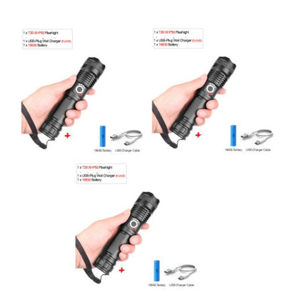 USB Charging Zoom P50 Flashlight